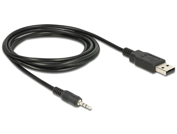 DeLOCK 1.8m USB 2.0-A/2.5mm lydkabel 1,8 m USB Type-A Sort