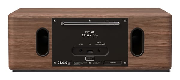 Pure Classic C-D6 Kannettava Digitaalinen Musta, Saksanpähkinä