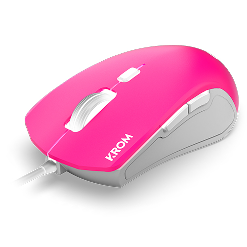 Krom 3 IN 1 GAMING COMBO tastatur Mus inkluderet Spil USB QWERTY Lyserød, Hvid