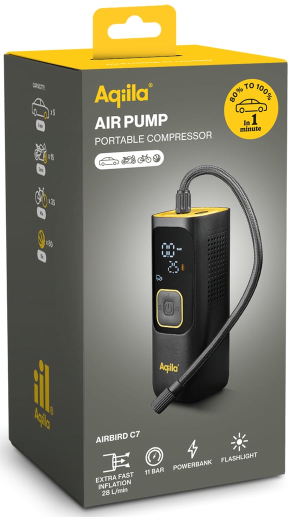 Aqiila Airbird C7 sähköinen ilmapumppu 11 bar 28 l/min