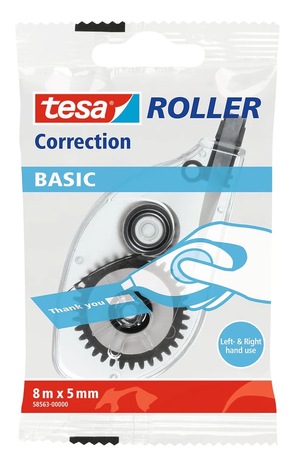 TESA 585630000001 korrektionsbånd 8 m Hvid 1 stk