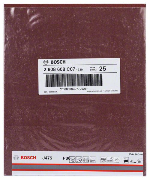 Bosch 2 608 608 C07 sandpapir Slibeblad Ultra fint grus P80 1 stk