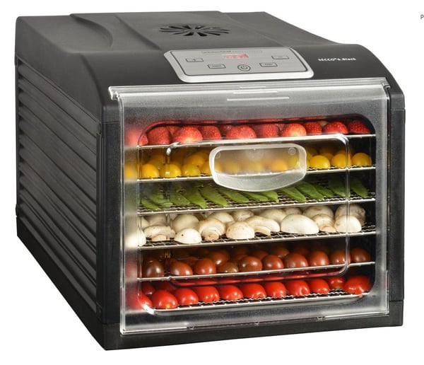 KitchenChef SECCO6BLACK elintarvikekuivain Musta 500 W