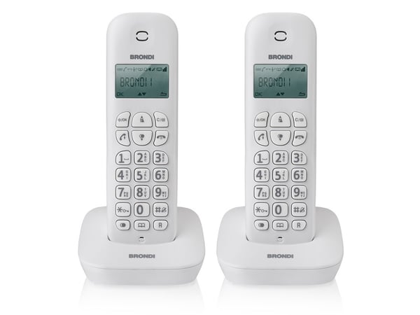 Miniatyrbillede 1 af 2: Brondi Gala Twin DECT telefon Nummervisning Hvid