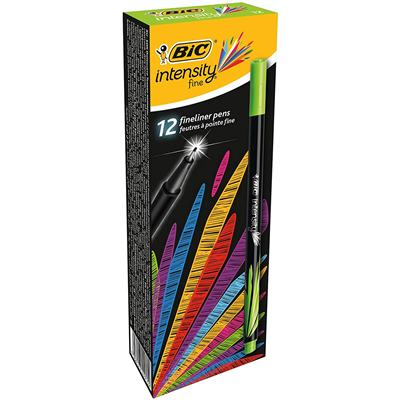 BIC fineliner Intensity filtpen Fin Lysegrøn 12 stk