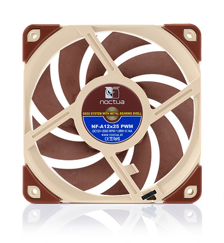 Miniatyrbillede 7 af 7: Noctua NF-A12x25 PWM - Kabinetblæser - 120 mm