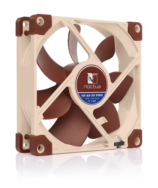 Miniatyrbild 6 av 6: Noctua NF-A9 Datorväska Fan 9 cm Beige, Brun