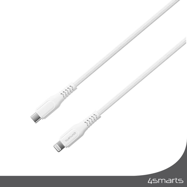 Miniatyrbillede 6 af 6: 4smarts 465592 Lightning kabel 1,5 m Sølv, Hvid