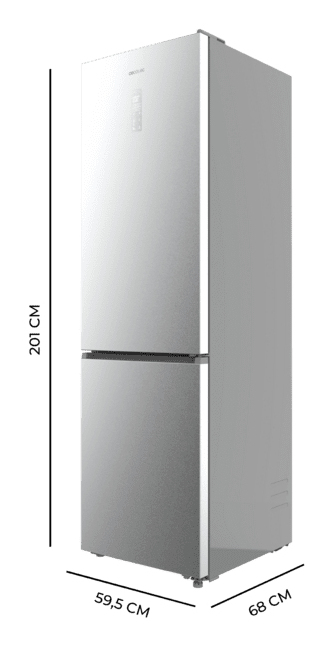 Cecotec A01_EU01_109120 køle-/fryseskab Fritstående 456 L Sølv