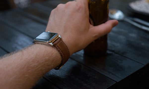 Nomad NM1A4RST00 Smart bærbart (wearable) tilbehør Band Brun Læder