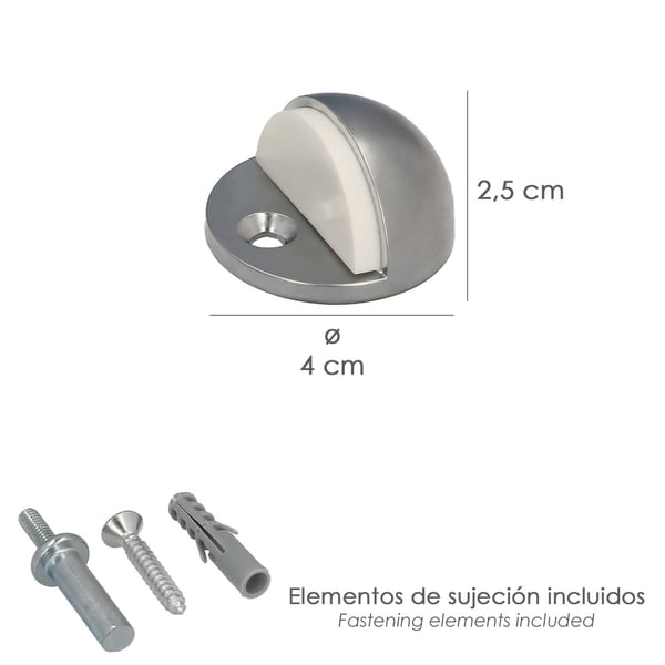 Miniatyrbild 4 av 4: Wolfpack Tope Puerta Atornillar Acero Inoxidable Plata mate