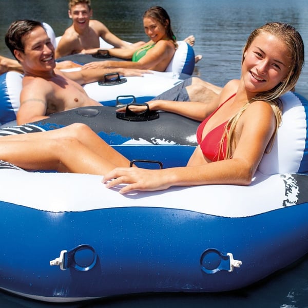 Intex 58854 pool- och badmadrass Svart, Blå, Vit Vinyl Sittbadleksak