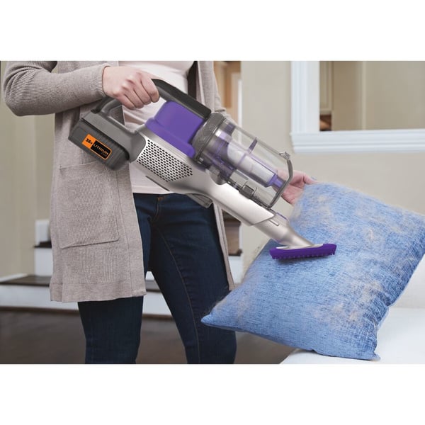 Miniatyrbild 5 av 17: Black & Decker BHFEV362DP upprättstående dammsugare och elektrisk sopborste Skaftdammsugare, 2-i-1 Batteri Torr Utan påse Aluminium, Lila 2 Ah
