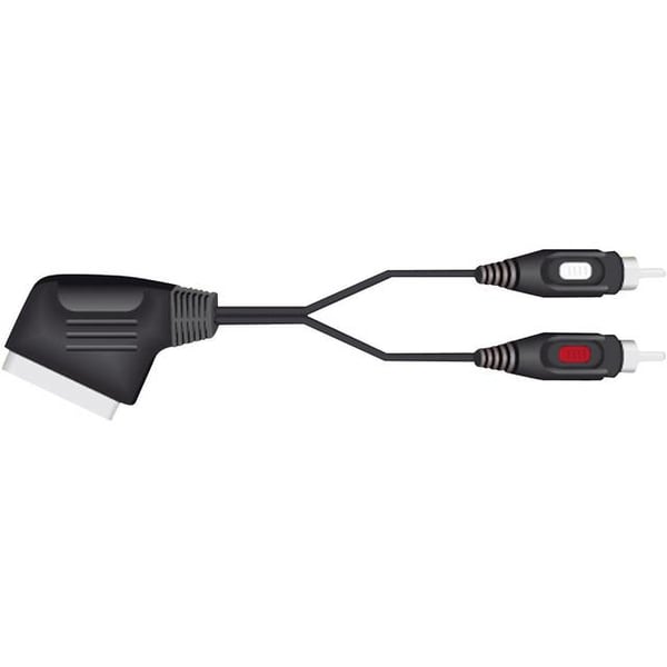 SpeaKa Professional SP-7870676 ljudkabel 2 m SCART 2 x RCA Svart