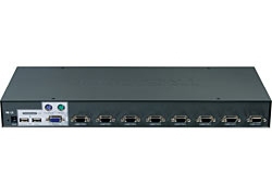Trendnet TK-803R 8-Port USB/PS/2 Rack Mount KVM Switch KVM-switchar Rackmontering