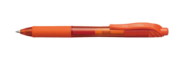 Pentel EnerGel X Fastklämbar och indragbar penna Orange