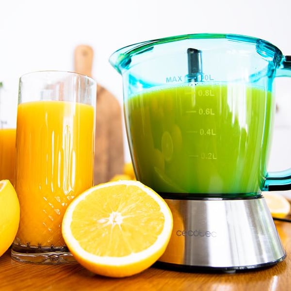 Cecotec 03351 juicepress Långsam juicepress 40 W Svart, Blå, Rostfritt stål