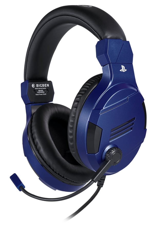 Bigben Interactive PS4OFHEADSETV3G Kuulokkeet Langallinen Pääpanta Pelaaminen Sininen