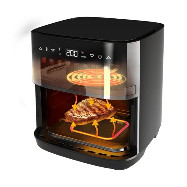 Cecotec Cecofry&Grill Duoheat 8000 Single 8 l Fristående 2200 W Varmluftsfritös Svart