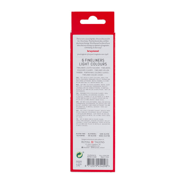 Miniatyrbillede 3 af 3: Bruynzeel 60241306 fineliner Fin Flerfarvet 6 stk