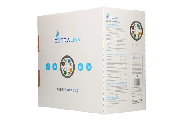 Extralink EX.10062 nätverkskablar Grå 305 m Cat6 U/UTP (UTP)