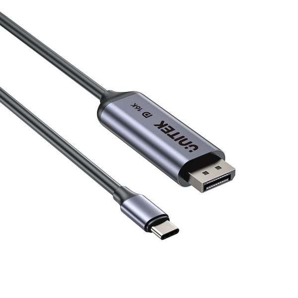 Pikkukuva 5 / 7: UNITEK V1441AGY01 videokaapeli-adapteri 1,8 m USB Type-C DisplayPort Tummanharmaa, Musta