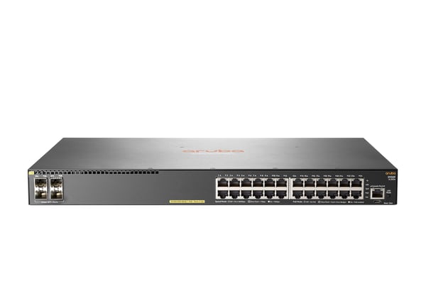 Miniatyrbild 1 av 2: HPE Aruba Networking Aruba 2930F 24G PoE+ 4SFP+ hanterad L3 Gigabit Ethernet (10/100/1000) Strömförsörjning via Ethernet (PoE) stöd 1U Grå
