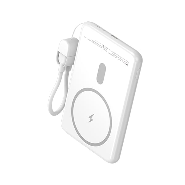 Leotec LEPOWW20W5W powerbank Lithium polymer (LiPo) 5000 mAh Trådløs opladning Hvid