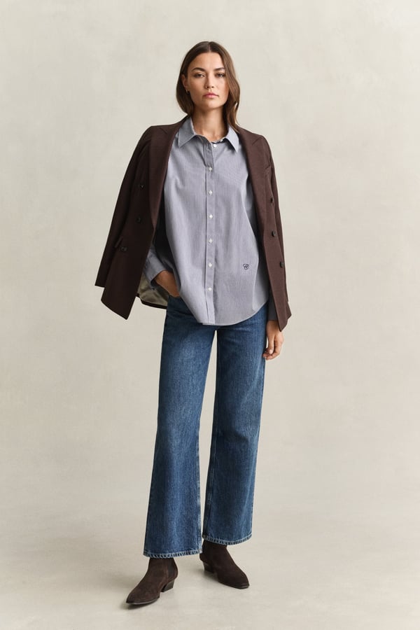 Gant 4300678-409 Skjorte Point collar Langærmet Bomuld