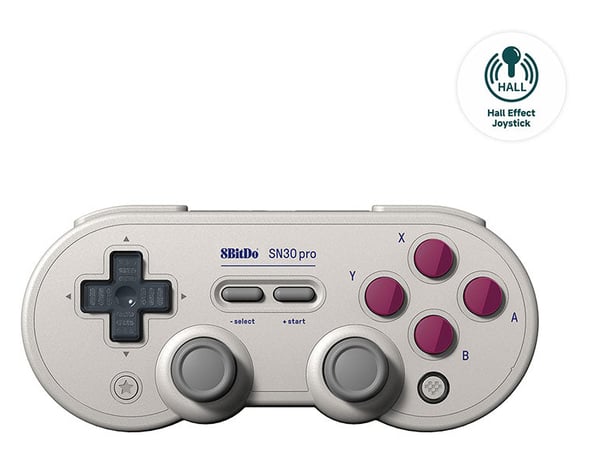 Miniatyrbild 1 av 7: 8Bitdo SN30 Pro Vit Bluetooth/USB Spelplatta Analog / Digital Android, MAC, Nintendo Switch, PC