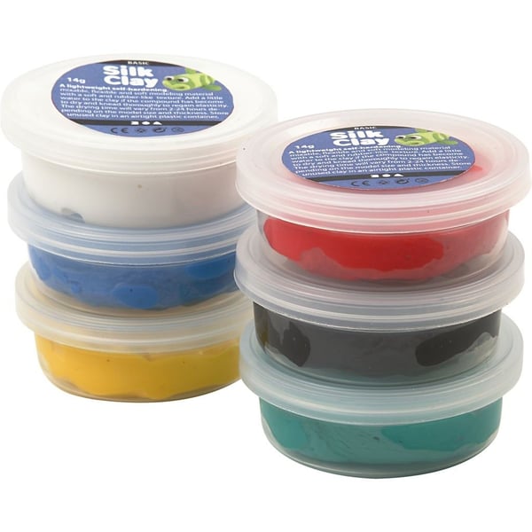 Pikkukuva 1 / 3: Creativ Company Silk Clay Muotoilusavi 14 g Valikoidut värit 6 kpl