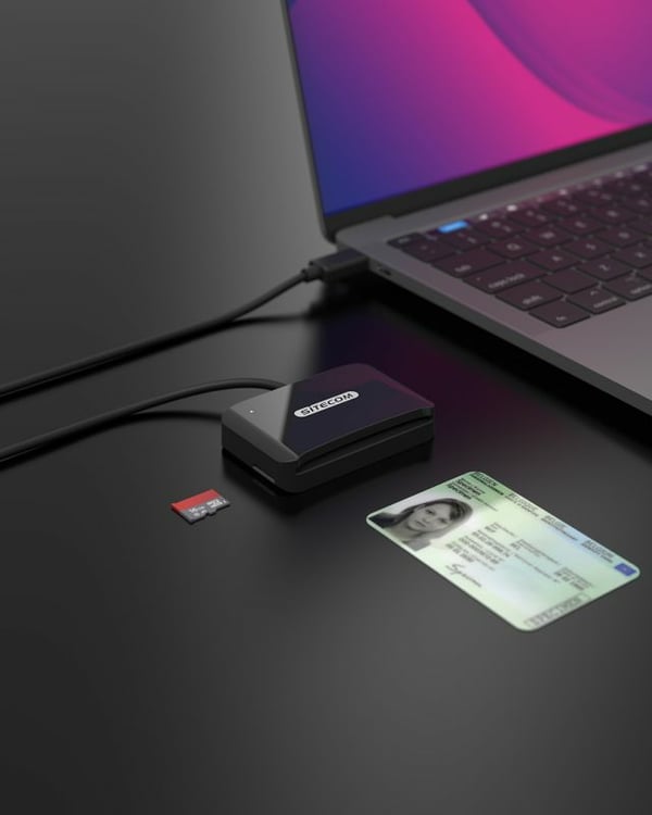 Sitecom MD-1002 kortinlukija USB 2.0 Type-C Musta