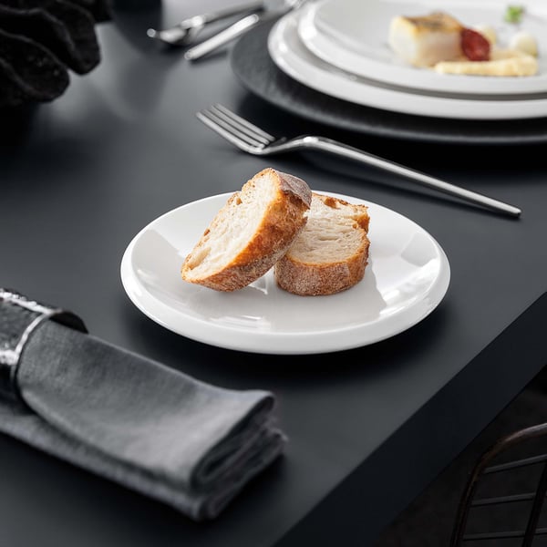 Miniatyrbillede 2 af 4: Villeroy & Boch 1042642660 spisetallerken Brød & smørtallerken Rund Porcelæn Hvid 1 stk