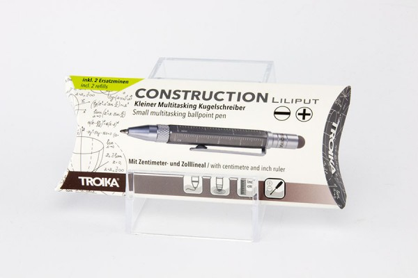 Pikkukuva 2 / 3: TROIKA Construction Lilput Musta Monitoimikuulakärkikynä 1 kpl