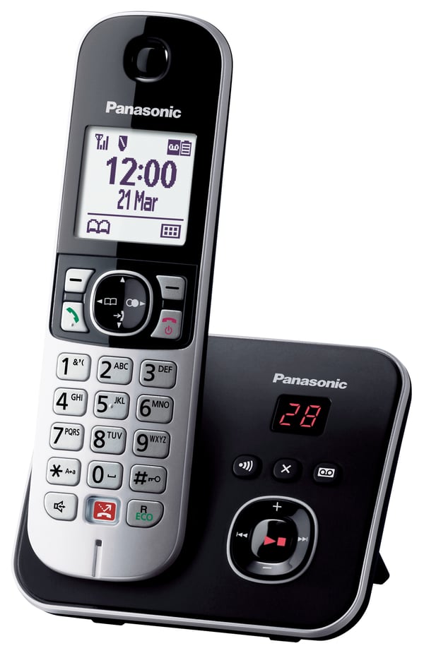 Panasonic KX-TG6861 DECT telefon Nummervisning Sort, Grå