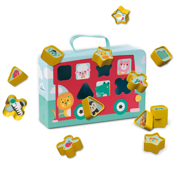 SES Creative Tiny Talents Shape sorter suitcase bus