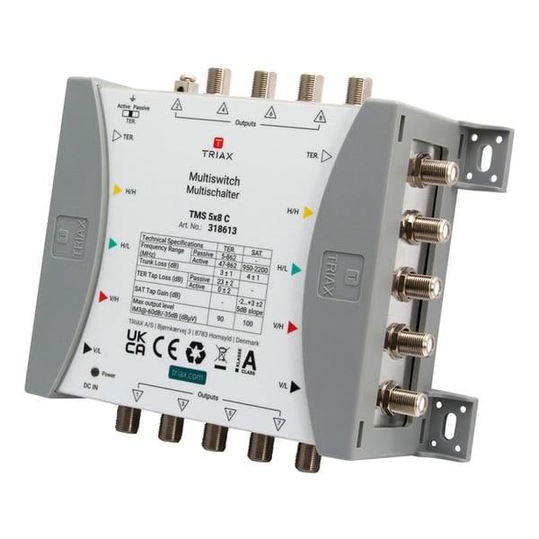 Miniatyrbillede 2 af 2: Triax TMS 5×8 C satellit multikontakt 5 inputs 8 outputs