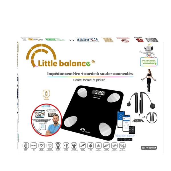 Little Balance 8685 badevægt Firkant Sort Elektronisk personlig vægt