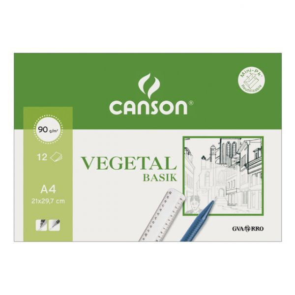 Canson Vegetal Basik Konstpapper 12 ark