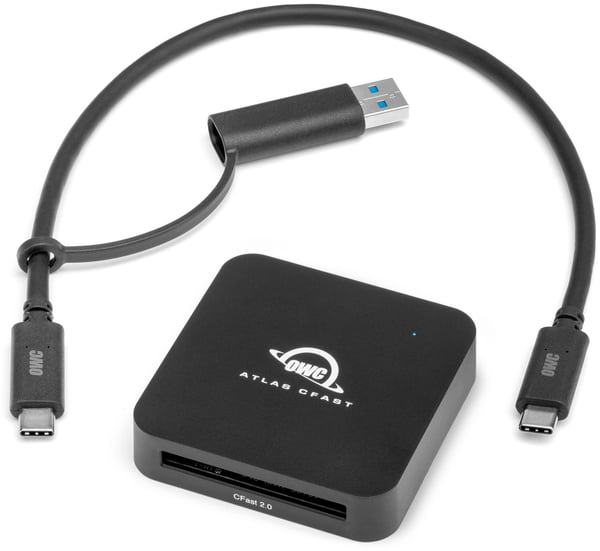 OWC Atlas CFAST kortinlukija USB 3.2 Gen 2 (3.1 Gen 2) Type-C Musta