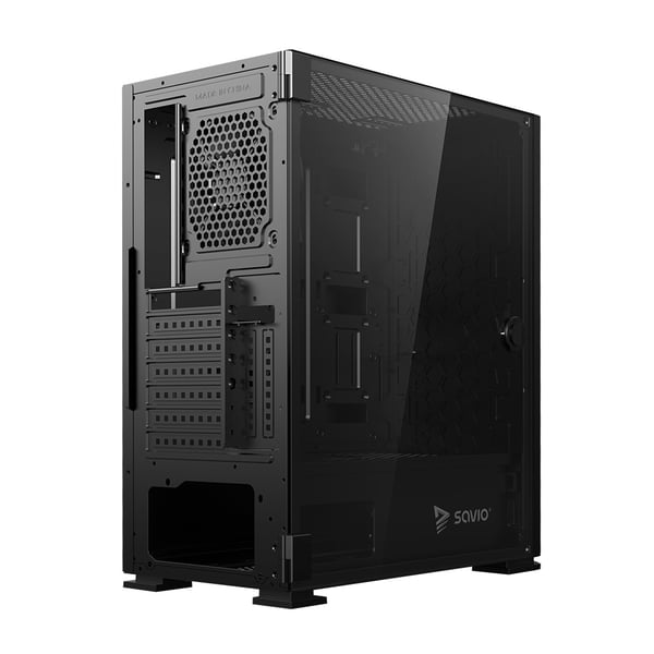 Miniatyrbillede 4 af 8: Savio SHADOW X2 computeretui Midi Tower Sort