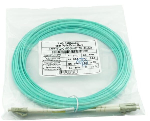 Miniatyrbillede 2 af 5: BlueOptics BK843A-BO InfiniBand og fiberoptisk kabel 50 m LC Turkisfarve