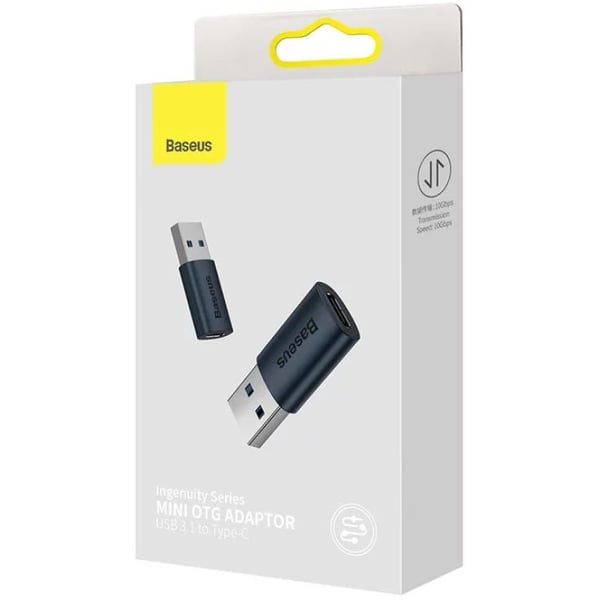 Miniatyrbild 3 av 3: Baseus ZJJQ000103 kabelomvandlare (hane/hona) USB-A USB-C Blå