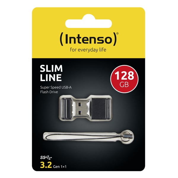 Intenso Slim Line USB-sticka 128 GB USB Type-A 3.2 Gen 1 (3.1 Gen 1) Svart