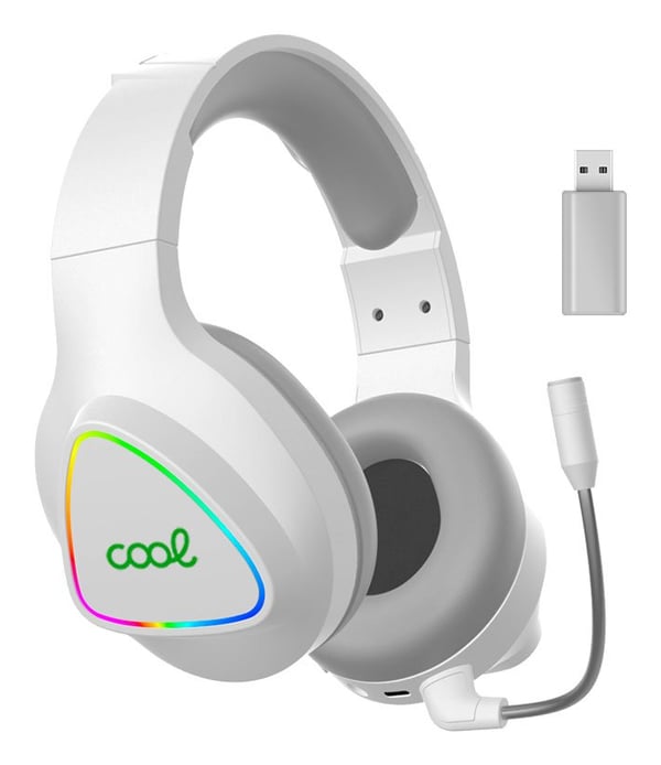 Pikkukuva 7 / 8: COOL Accesorios 8434847055800 kuulokkeet ja kuulokemikrofoni Langallinen & langaton Pääpanta Pelaaminen USB Type-C Valkoinen