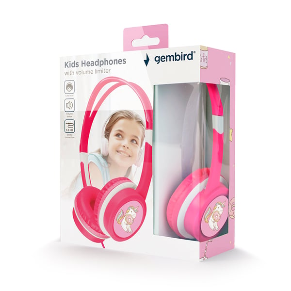 Gembird MHP-JR-PK hovedtelefoner/headset Ledningsført Musik Lyserød