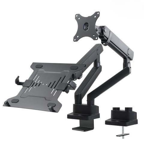 Miniatyrbillede 1 af 6: Maclean MC-813 skærmbeslag og -stativer 81,3 cm (32") Skrivebord Sort