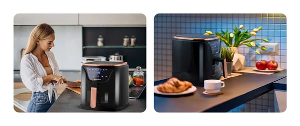 Berdsen BD-652 frituregryde Enkelt 5 L Enkeltstående 1500 W Varmluftsteger Sort