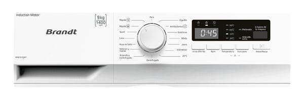 Pikkukuva 2 / 2: Brandt WFB191QWP Pesukone Edestä täytettävä 9 kg 1400 RPM Valkoinen