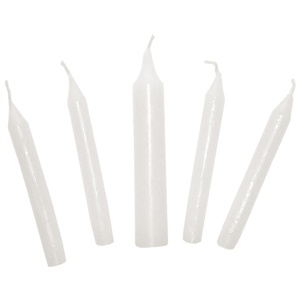 Miniatyrbillede 2 af 2: Goki 15052 vokslys Cylinder Hvid 11 stk